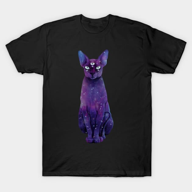 Galaxy Sphinx T-Shirt by SuburbiaKimera